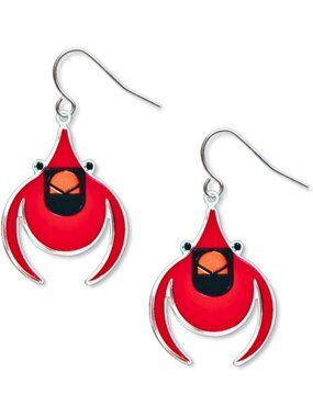 Colorful Flying Cardinal Earrings | Nature-Inspired Jewelry | Bird Lover Gift